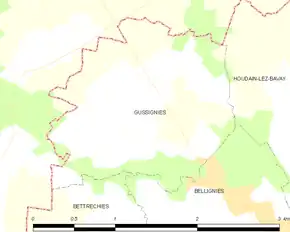 Poziția localității Gussignies