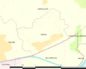 Poziția localității Hantay