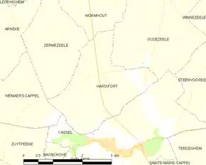 Poziția localității Hardifort