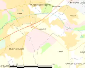 Poziția localității Haulchin