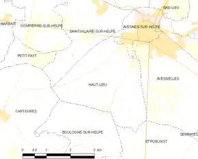 Poziția localității Haut-Lieu