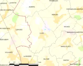 Poziția localității Illies