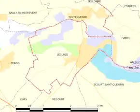 Poziția localității Lécluse