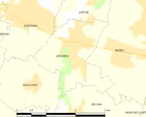 Poziția localității Lewarde