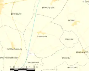 Poziția localității Looberghe