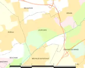 Poziția localității Lourches