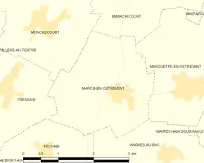 Poziția localității Marcq-en-Ostrevent