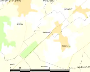 Poziția localității Maurois