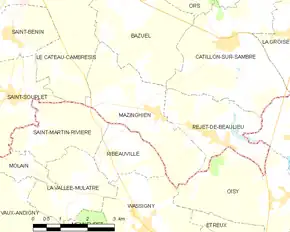 Poziția localității Mazinghien