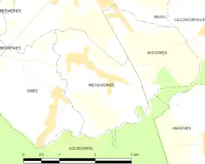 Poziția localității Mecquignies