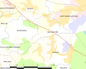 Poziția localității Millonfosse