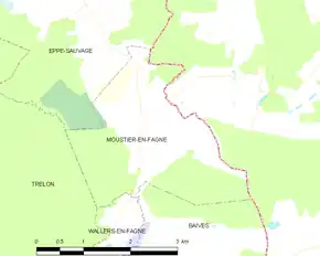 Poziția localității Moustier-en-Fagne