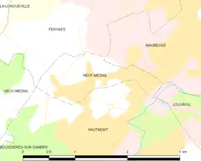 Poziția localității Neuf-Mesnil