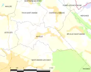 Poziția localității Nivelle
