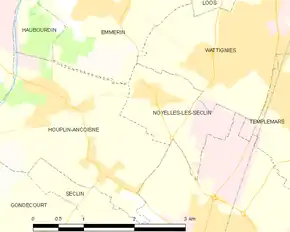 Poziția localității Noyelles-lès-Seclin
