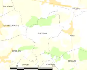 Poziția localității Quiévelon