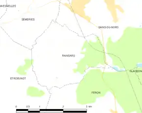 Poziția localității Rainsars