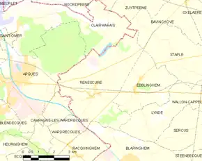 Poziția localității Renescure