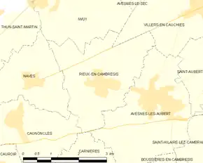 Poziția localității Rieux-en-Cambrésis