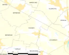 Poziția localității Ruesnes