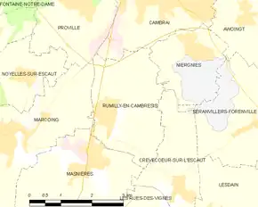 Poziția localității Rumilly-en-Cambrésis