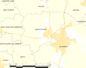 Poziția localității Saint-Python