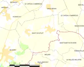 Poziția localității Saint-Souplet