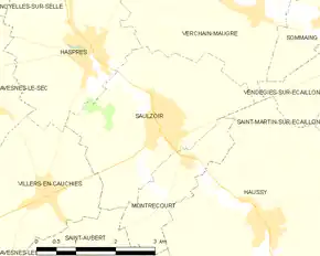 Poziția localității Saulzoir