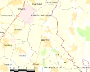 Poziția localității Sebourg