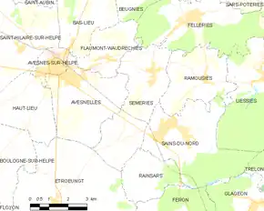 Poziția localității Sémeries