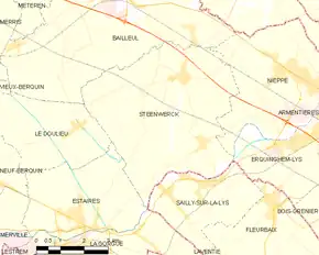 Poziția localității Steenwerck