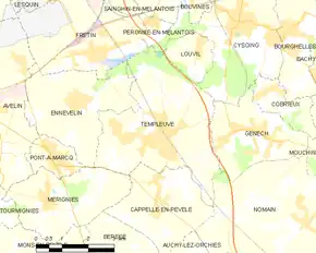 Poziția localității Templeuve-en-Pévèle