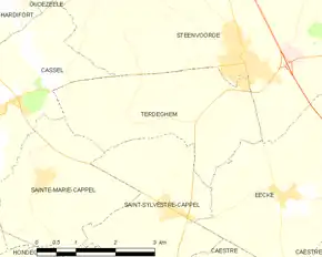 Poziția localității Terdeghem