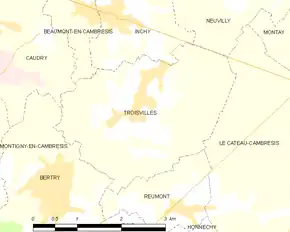 Poziția localității Troisvilles