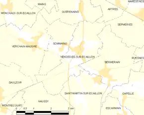 Poziția localității Vendegies-sur-Écaillon