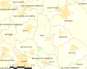 Poziția localității Viesly