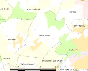 Poziția localității Vieux-Mesnil