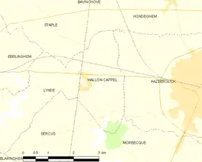 Poziția localității Wallon-Cappel