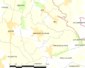 Poziția localității Wargnies-le-Grand
