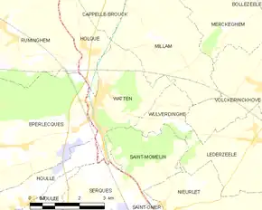 Poziția localității Watten