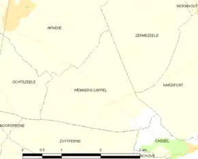 Poziția localității Wemaers-Cappel