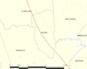 Poziția localității Wylder