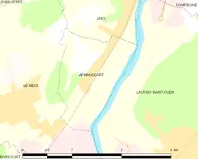 Poziția localității Armancourt