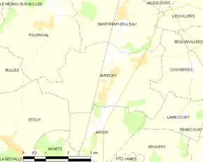 Poziția localității Avrechy