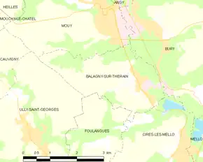 Poziția localității Balagny-sur-Thérain