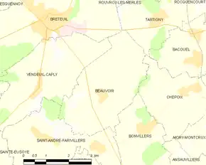 Poziția localității Beauvoir