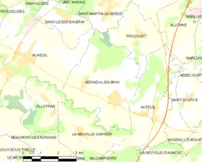 Poziția localității Berneuil-en-Bray