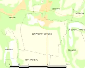 Poziția localității Béthancourt-en-Valois