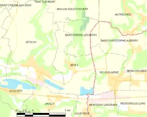 Poziția localității Bitry