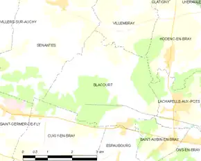 Poziția localității Blacourt